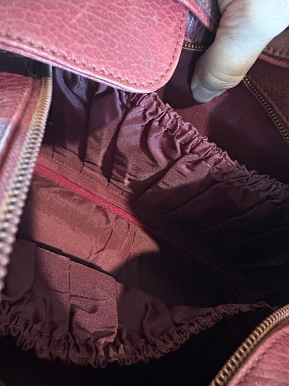 Cartier Bordeaux Leather Handbag - Picture 13 of 16